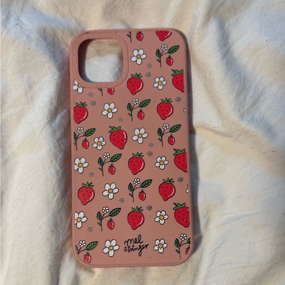 Casetify Pink Phone Case with Playful Pattern